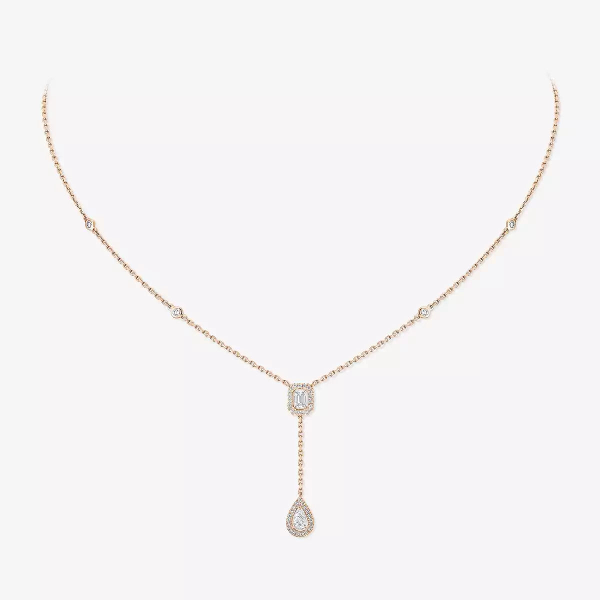 [Polaidi Jewelry]Gold Diamond Tie Necklace