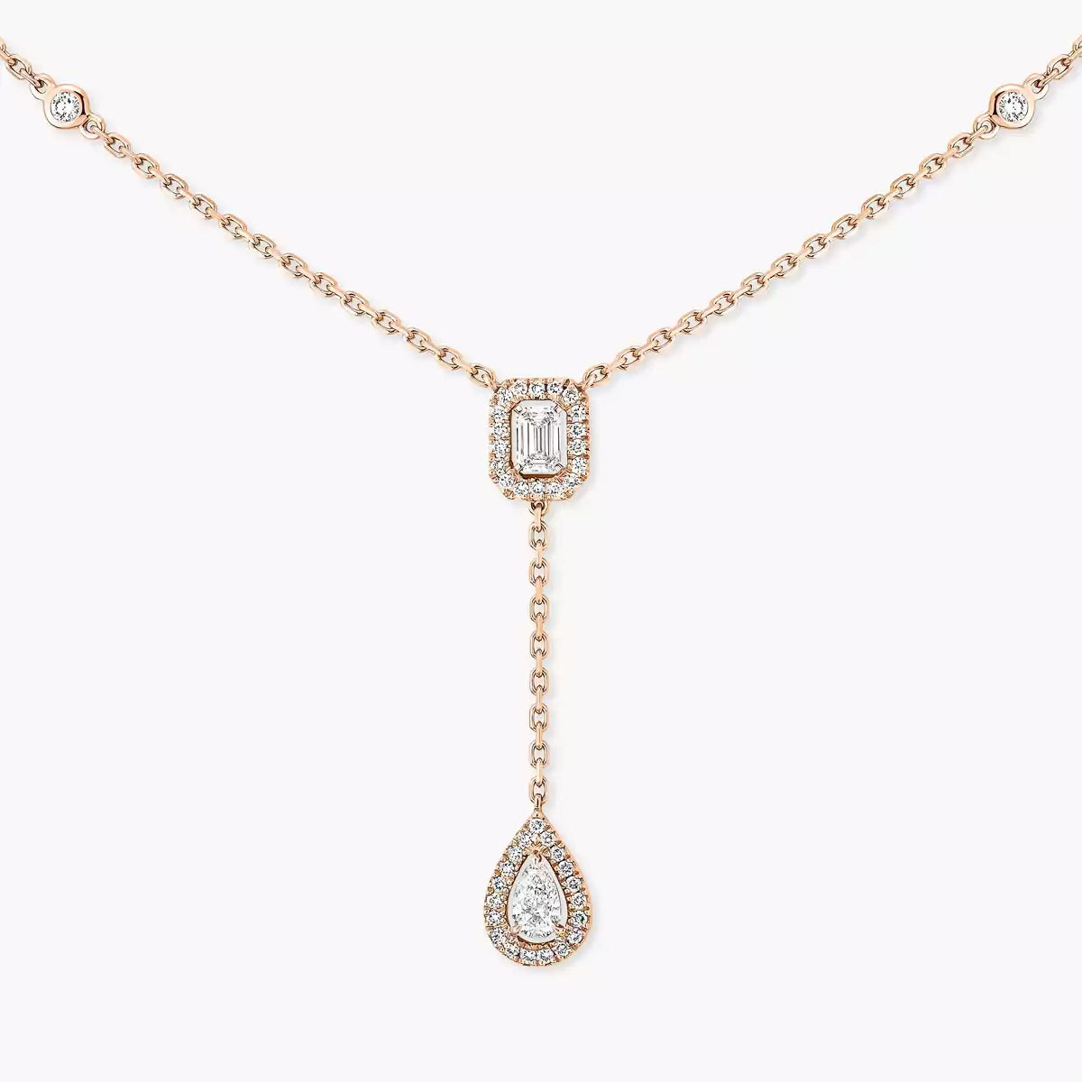 [Polaidi Jewelry]Gold Diamond Tie Necklace