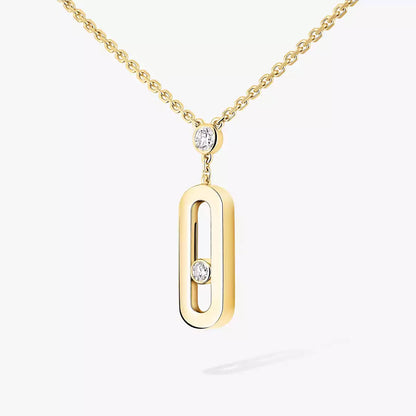 [Polaidi Jewelry] Move Uno Gold Diamond Long Necklace