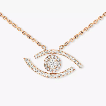 [Polaidi Jewelry]Pave_ Diamond Necklace Lucky Eye