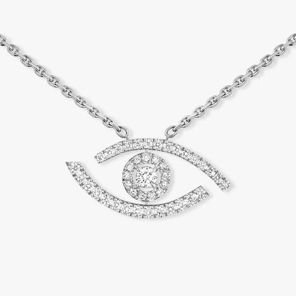 [Polaidi Jewelry]Pave_ Diamond Necklace Lucky Eye