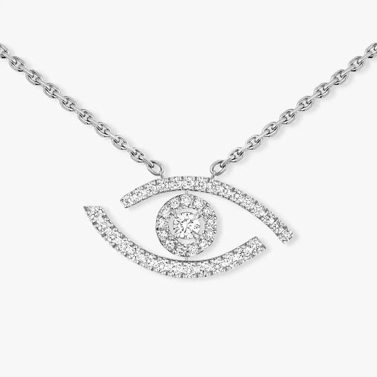 [Polaidi Jewelry]Pave_ Diamond Necklace Lucky Eye