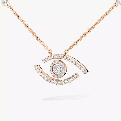 [Polaidi Jewelry]Pave_ Diamond Necklace Lucky Eye