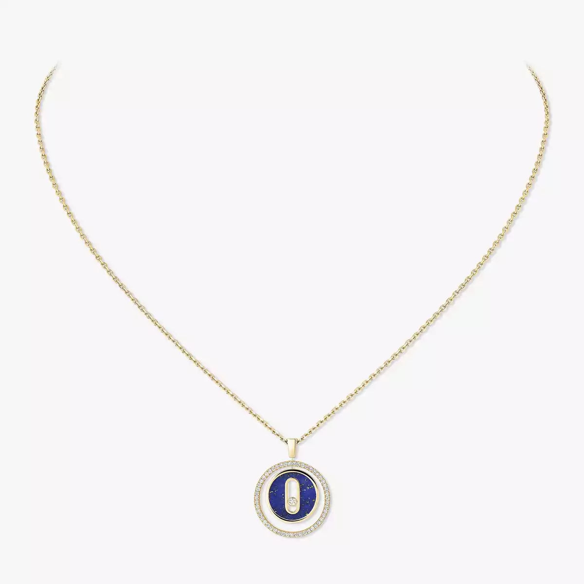 [Polaidi Jewelry]Lucky Move Diamond Necklace in Rose Gold and White Mother-of-Pearl