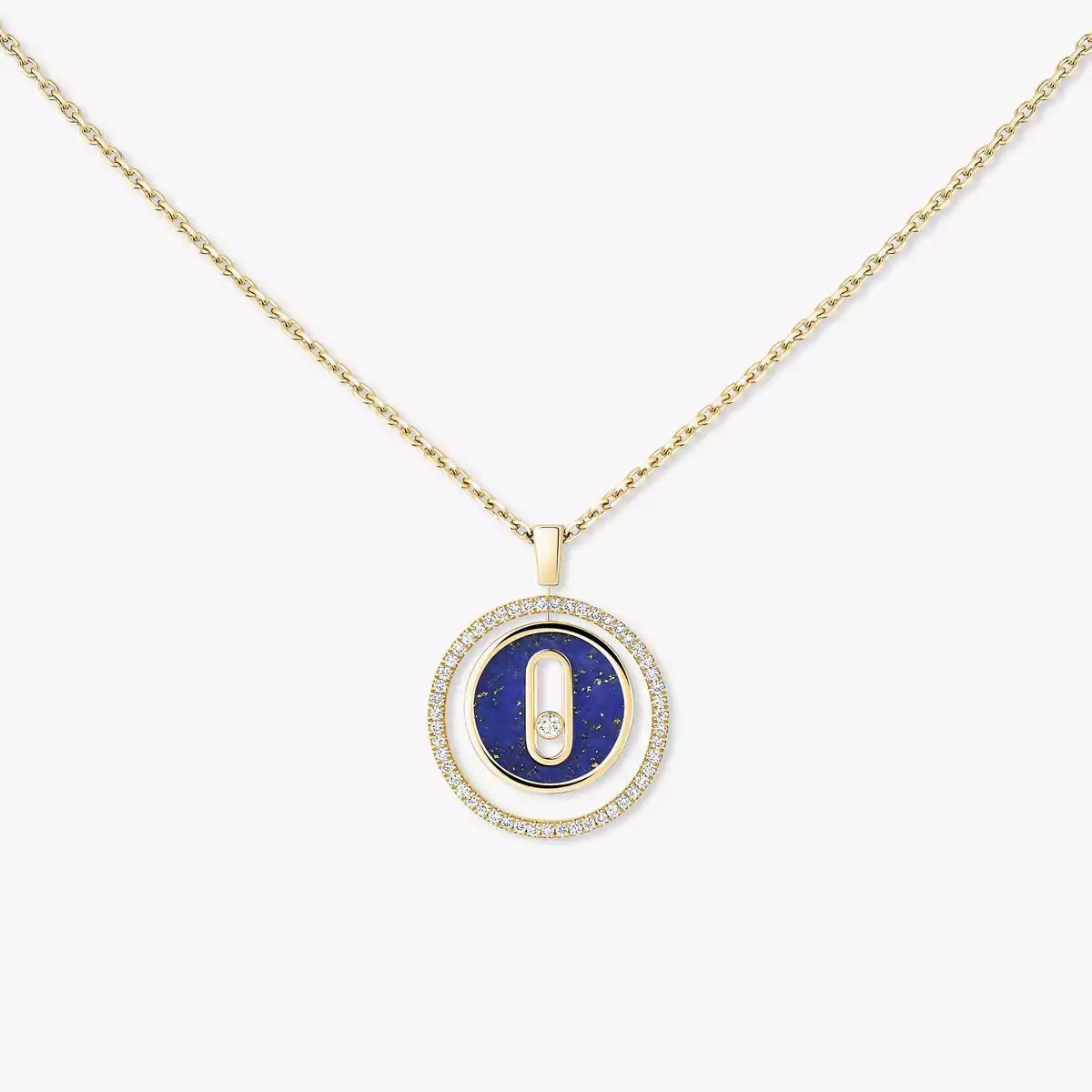 [Polaidi Jewelry]Lucky Move Diamond Necklace in Rose Gold and White Mother-of-Pearl