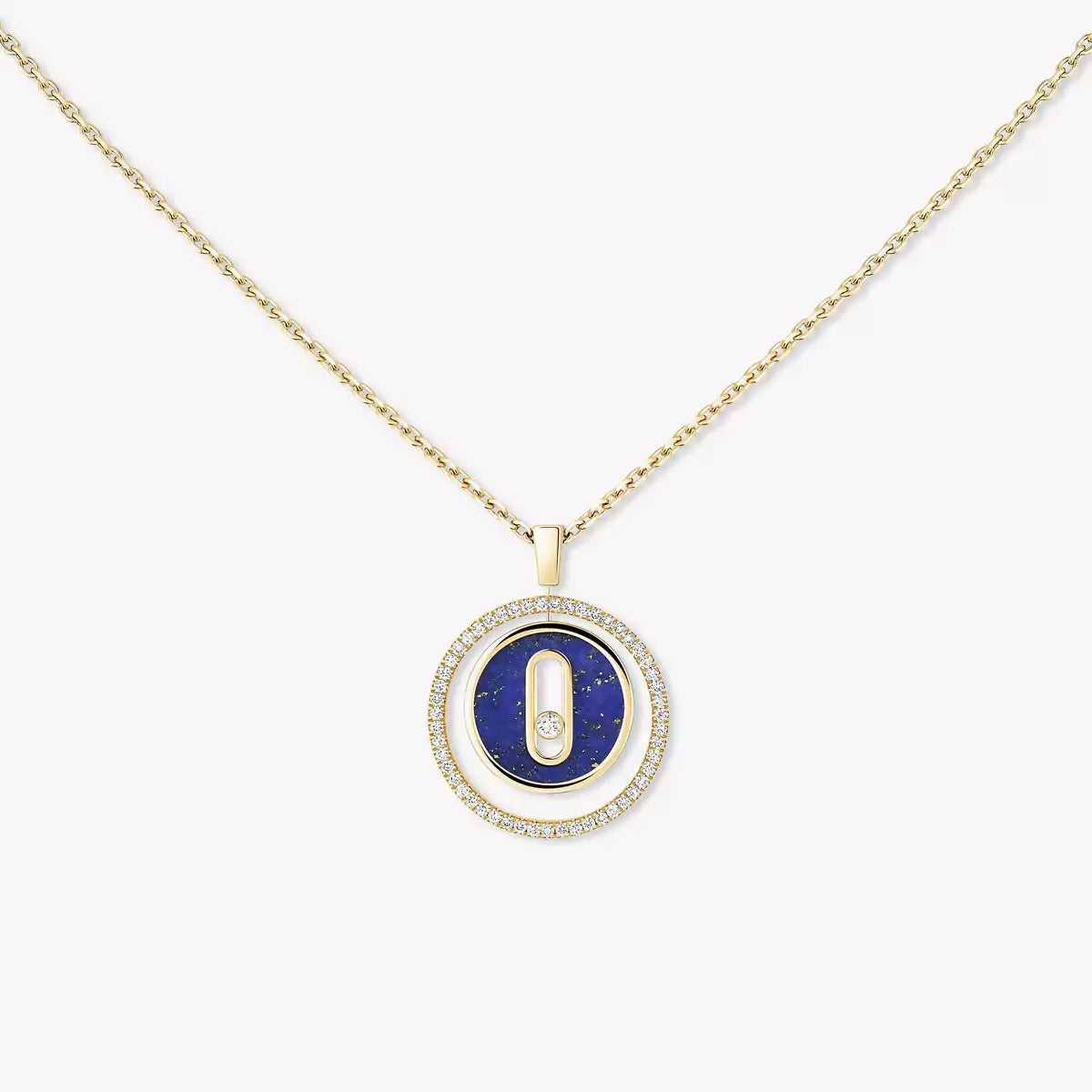[Polaidi Jewelry]Lucky Move Diamond Necklace in Rose Gold and White Mother-of-Pearl