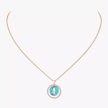 [Polaidi Jewelry]Lucky Move Diamond Necklace in Rose Gold and White Mother-of-Pearl