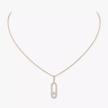 [Polaidi Jewelry]Move Uno Diamond Necklace in Rose Gold