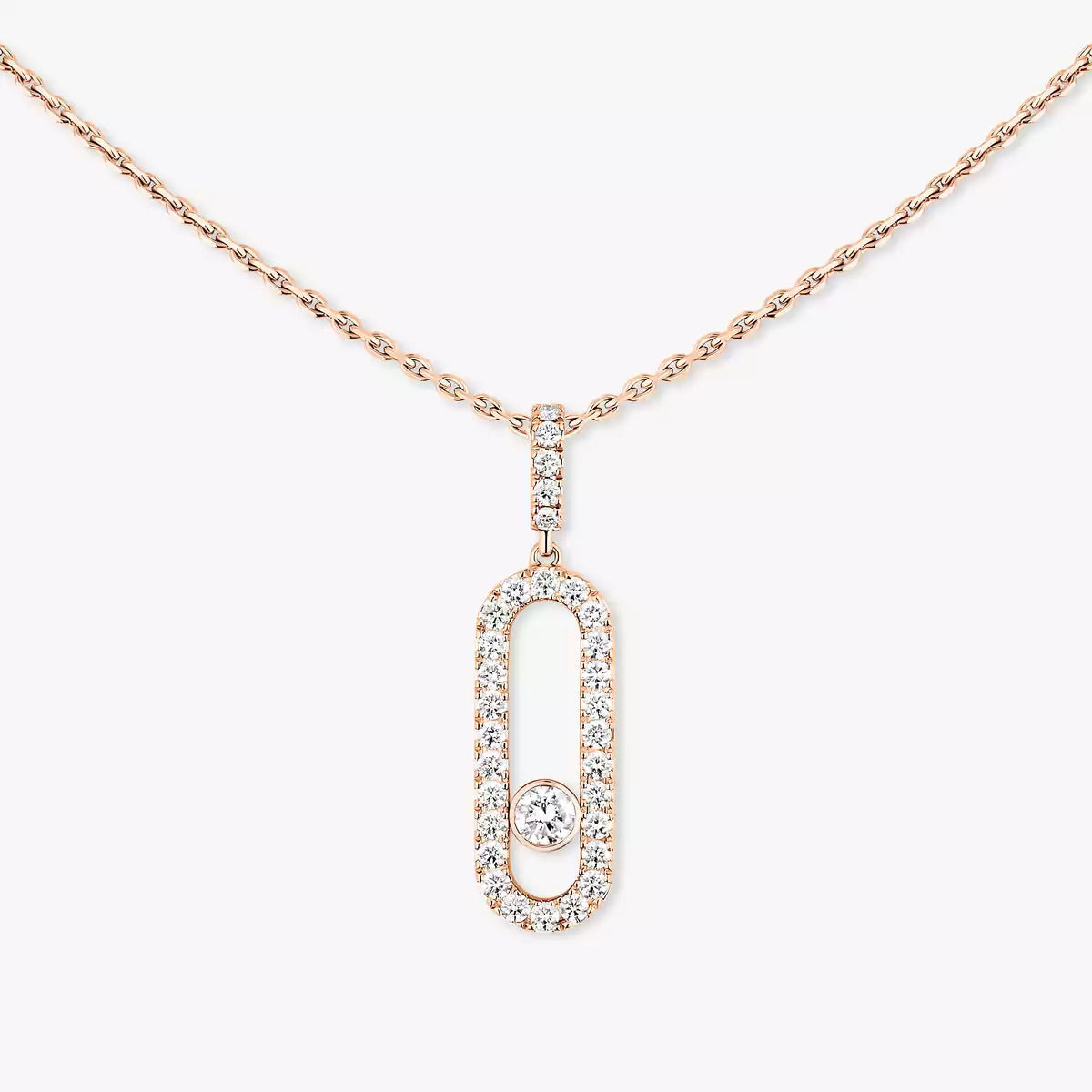 [Polaidi Jewelry]Move Uno Diamond Necklace in Rose Gold