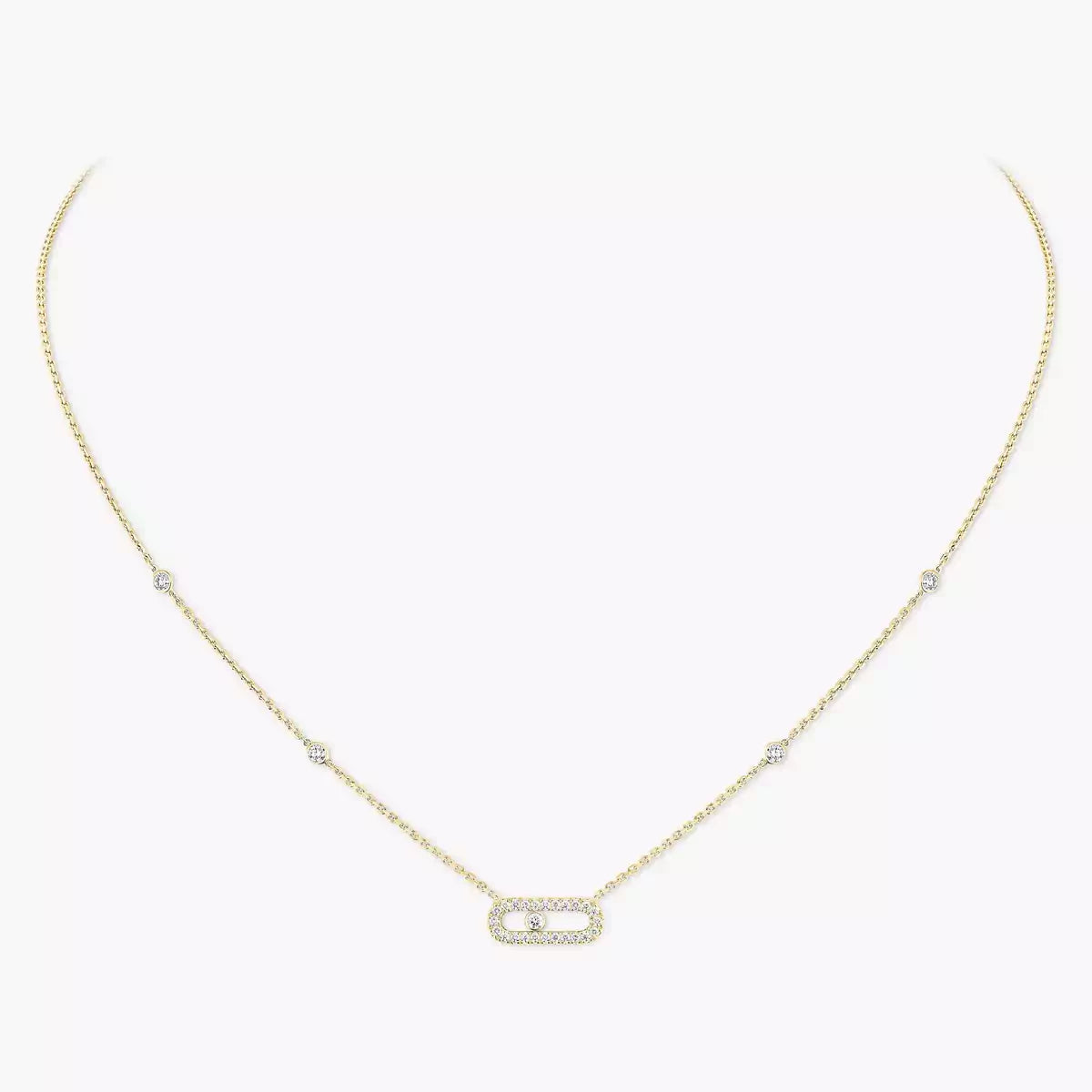 [Polaidi Jewelry]Diamond Necklace Move Uno