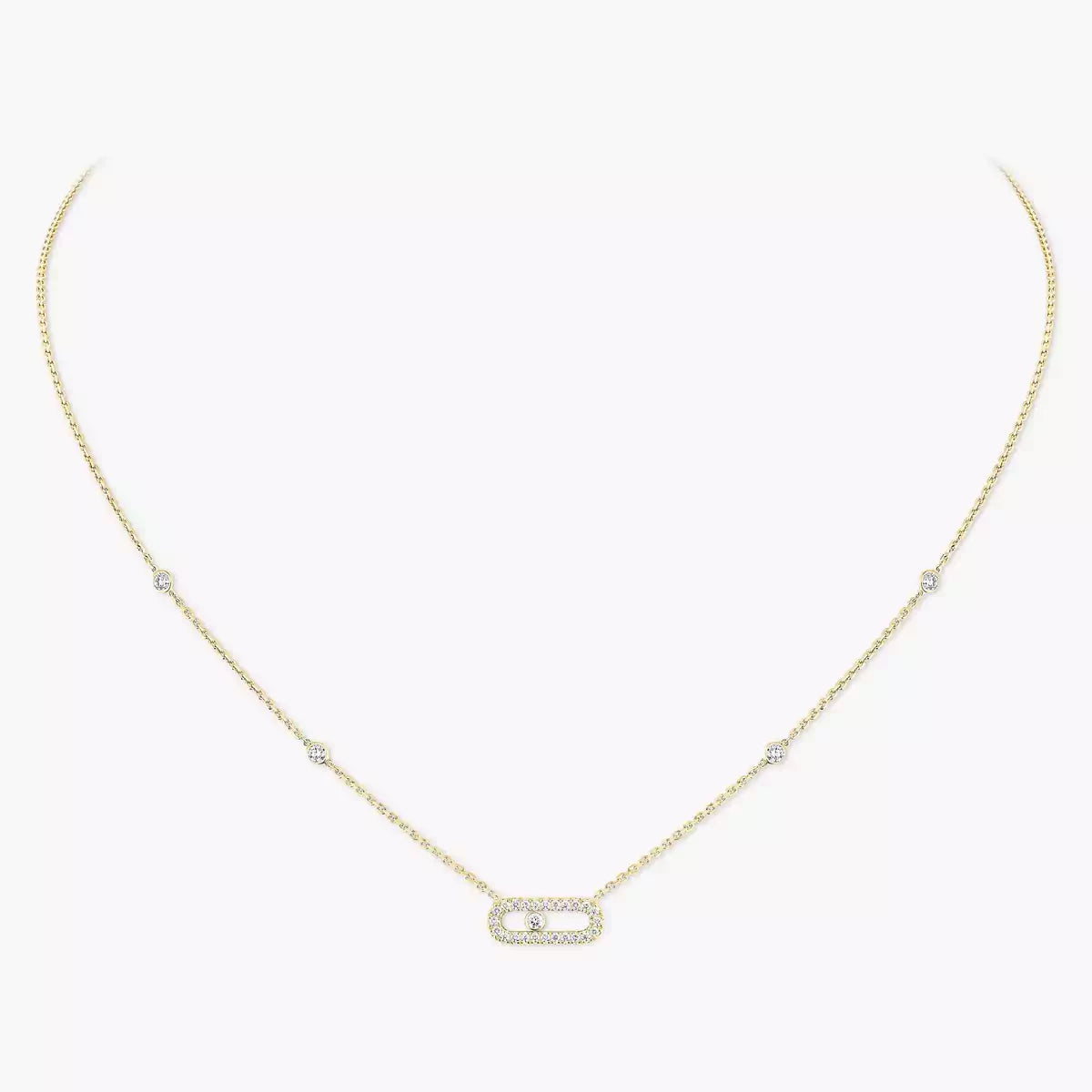 [Polaidi Jewelry]Diamond Necklace Move Uno
