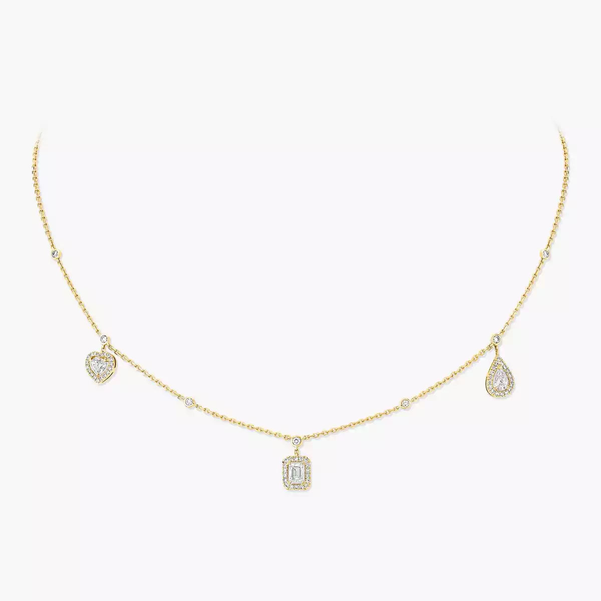 [Polaidi Jewelry]My Twin Diamond Necklace in Silver