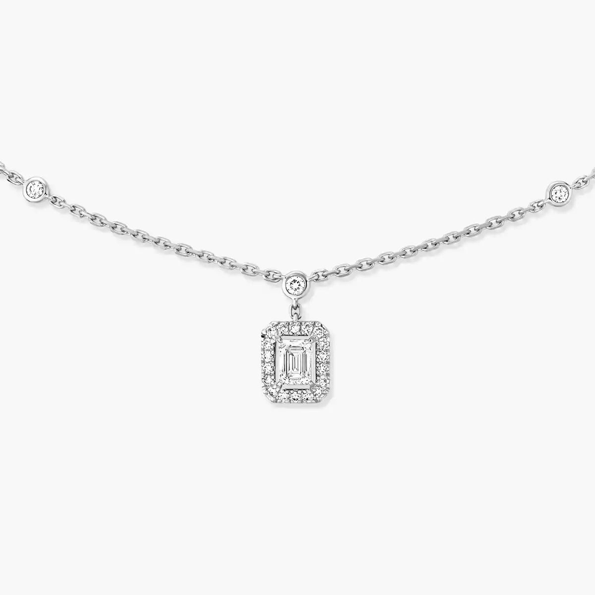 [Polaidi Jewelry]My Twin Diamond Necklace in Silver