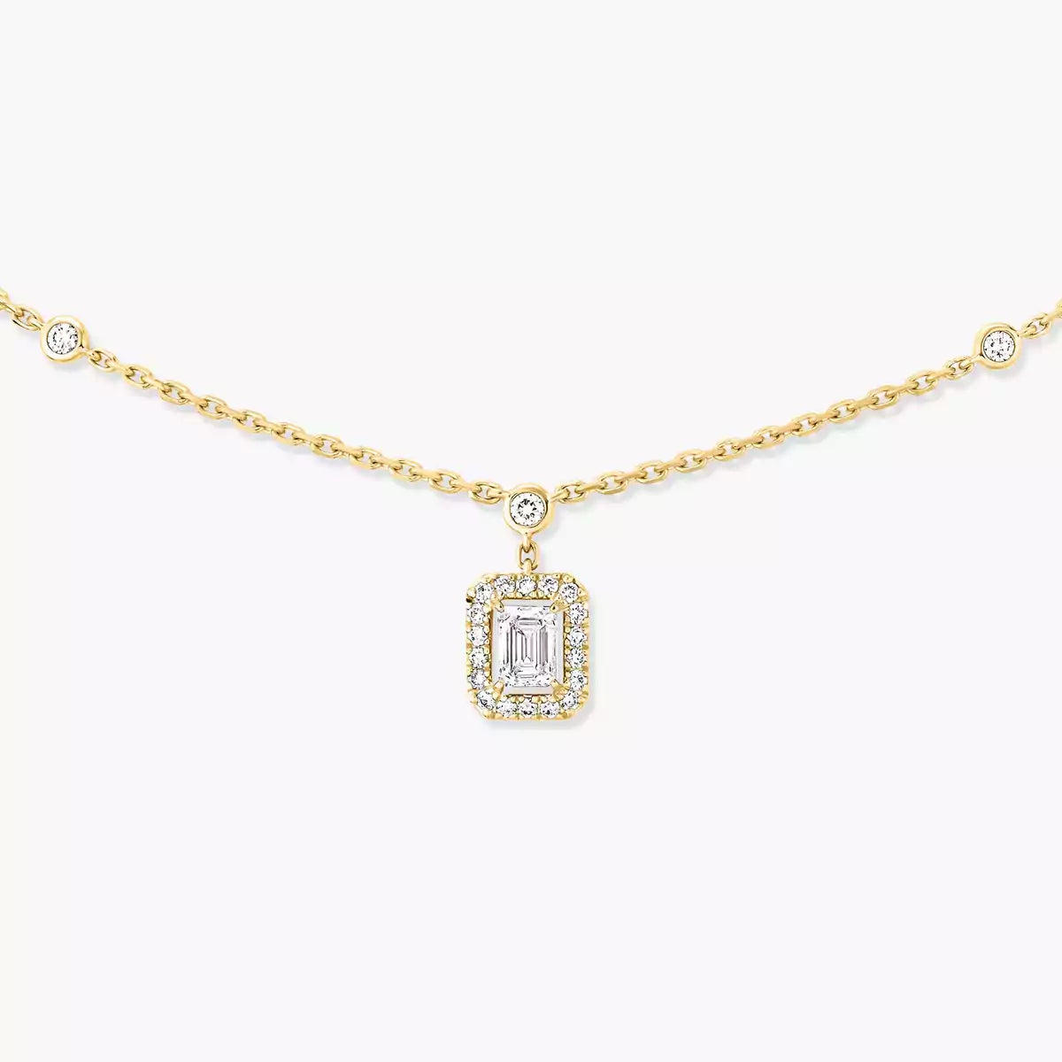 [Polaidi Jewelry]My Twin Diamond Necklace in Silver