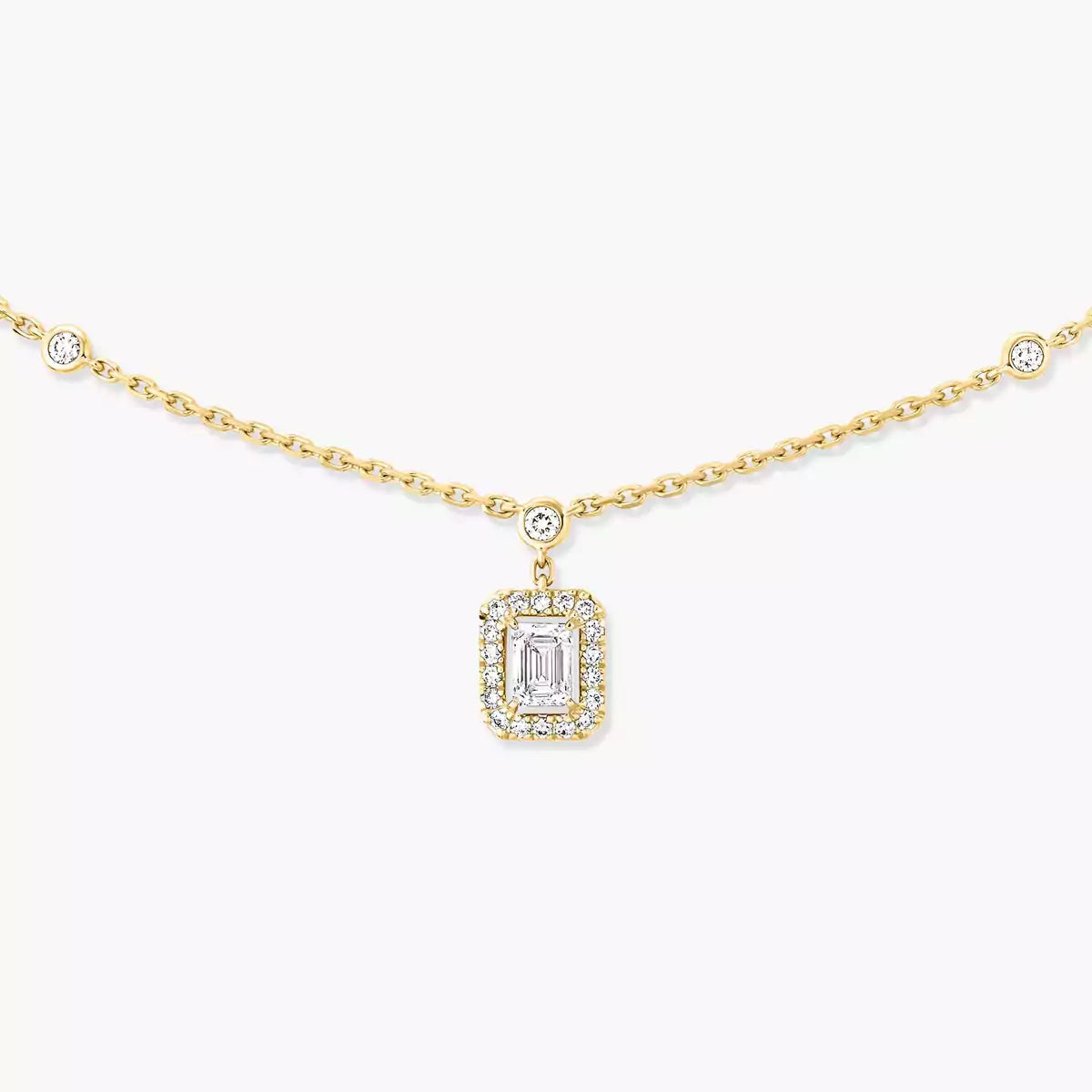 [Polaidi Jewelry]My Twin Diamond Necklace in Silver