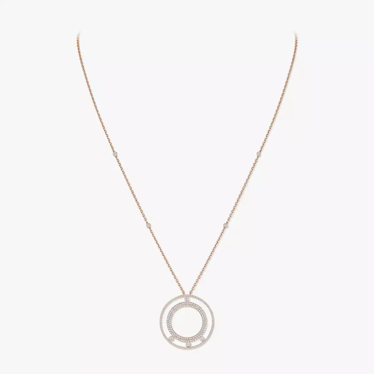 [Polaidi Jewelry]Move Romane Long Pave_-Set Diamond Necklace