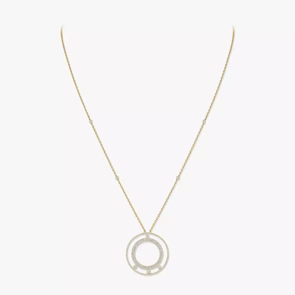 [Polaidi Jewelry]Move Romane Long Pave_-Set Diamond Necklace