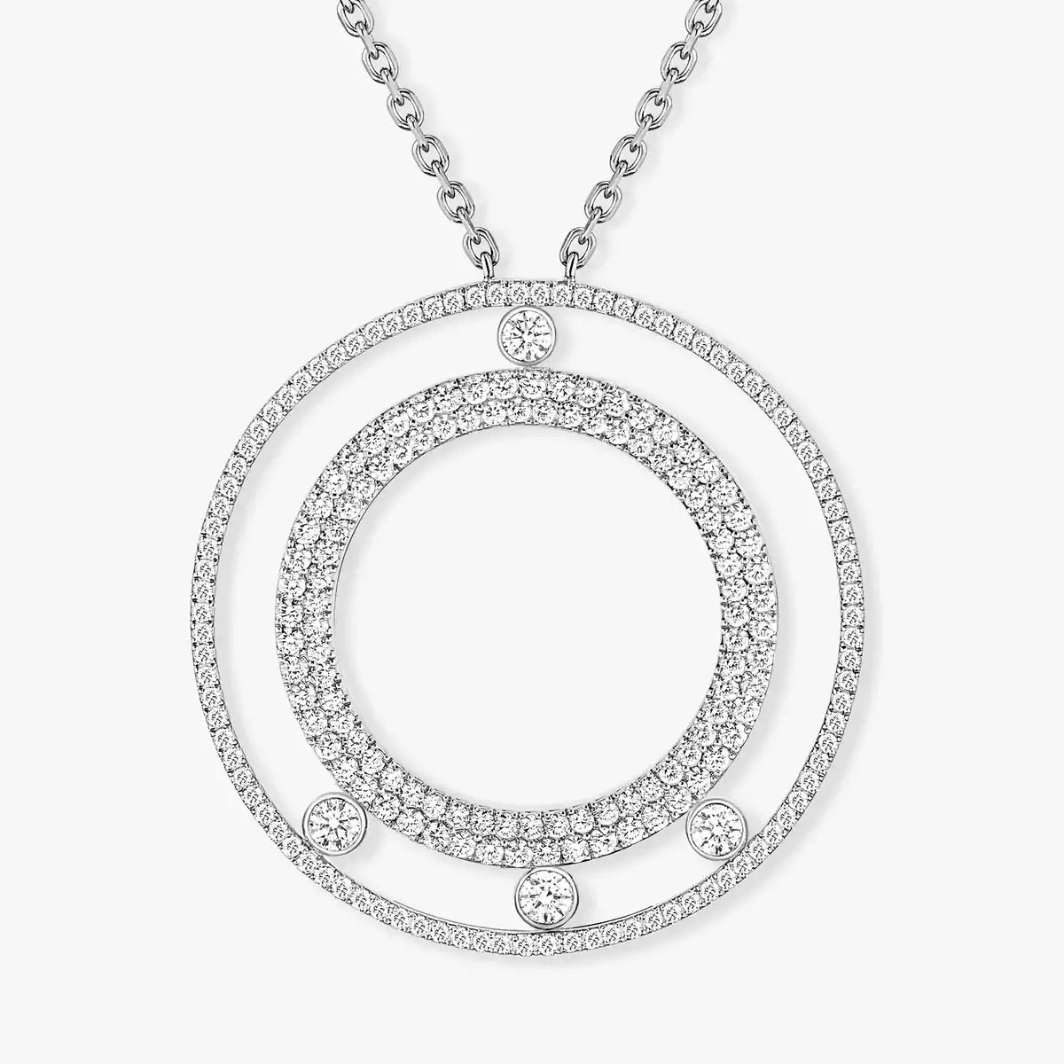 [Polaidi Jewelry]Move Romane Long Pave_-Set Diamond Necklace