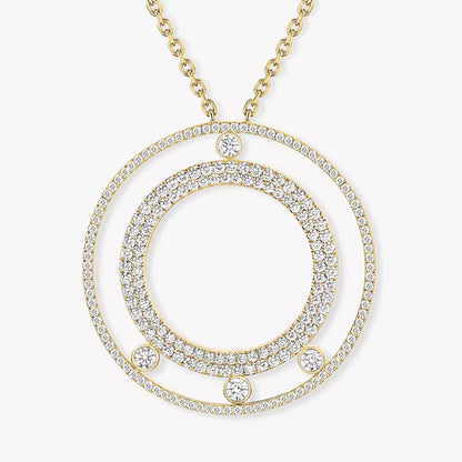 [Polaidi Jewelry]Move Romane Long Pave_-Set Diamond Necklace