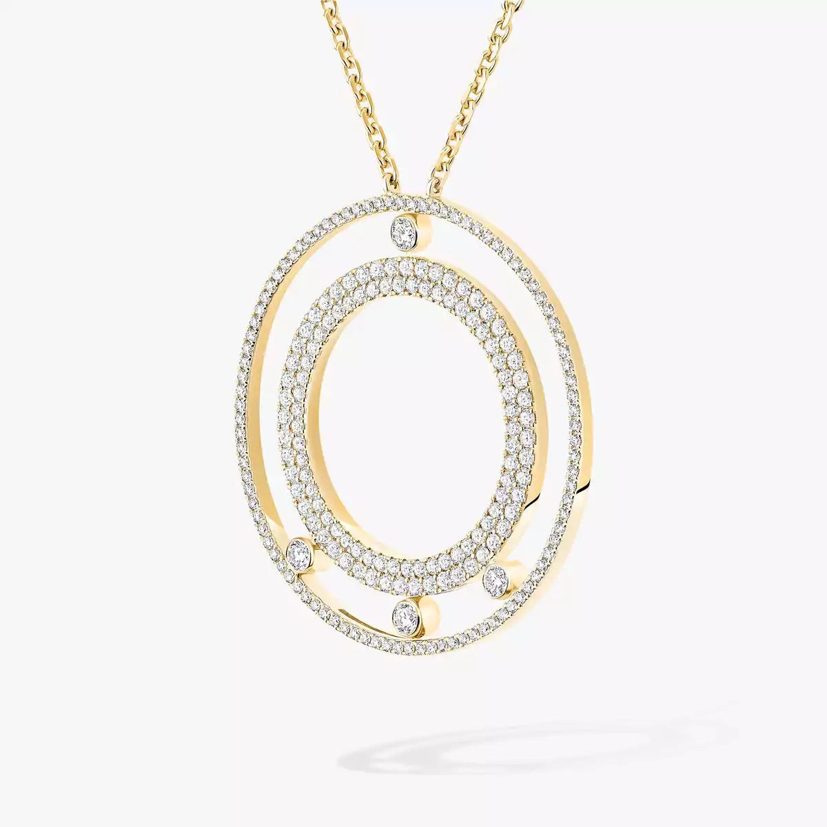 [Polaidi Jewelry]Move Romane Long Pave_-Set Diamond Necklace