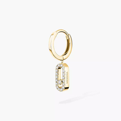 [Polaidi Jewelry]Move Uno Single Diamond Hoop Earring