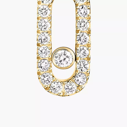 [Polaidi Jewelry]Move Uno Single Diamond Hoop Earring