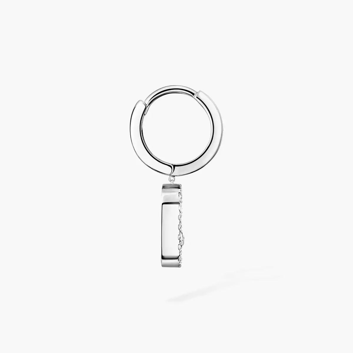 [Polaidi Jewelry]Move Uno Single Diamond Hoop Earring
