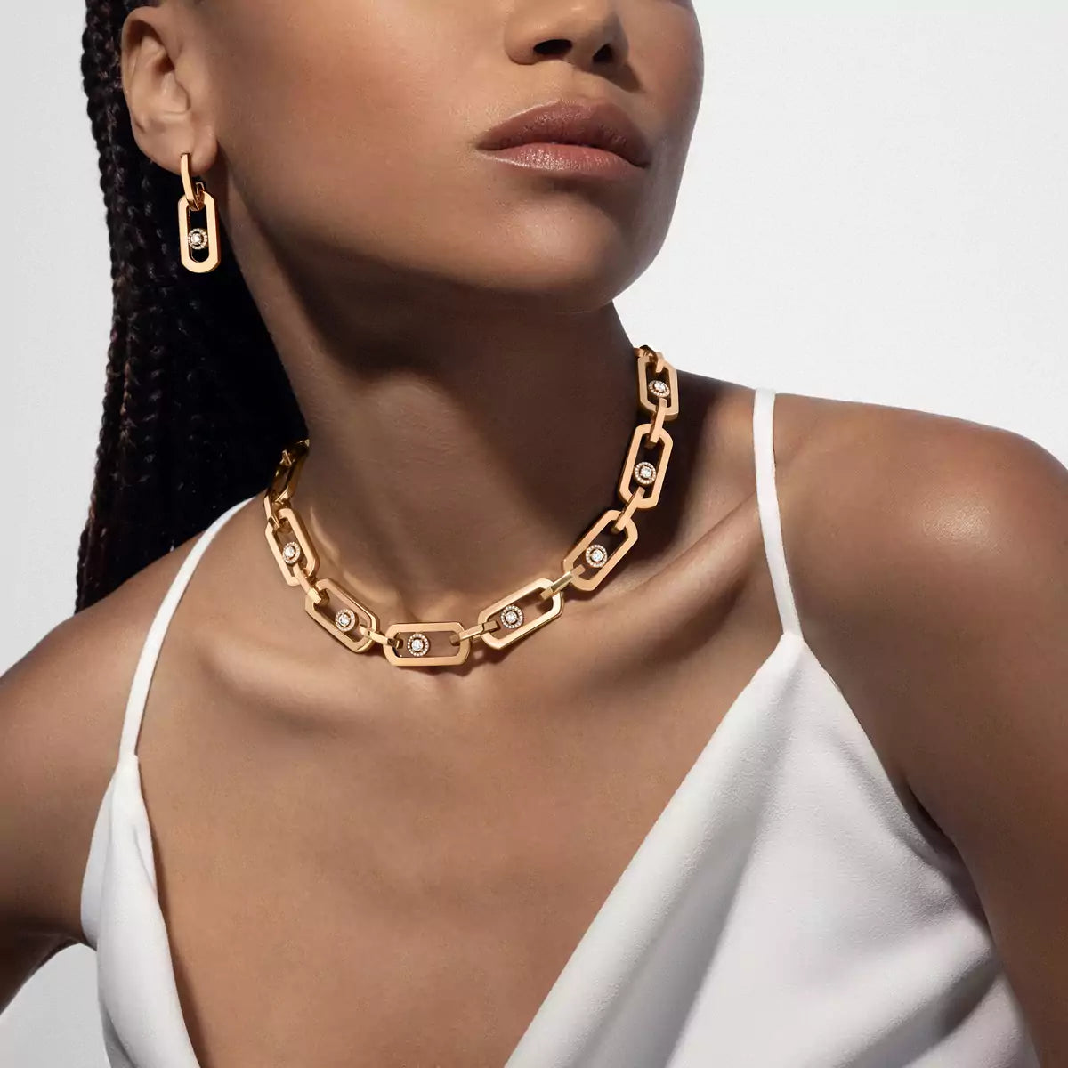 [Polaidi Jewelry] So Move XL Diamond Hoop Earring