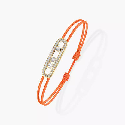 [Polaidi Jewelry]Messika Care(s) pink cord pav¨¦ bracelet