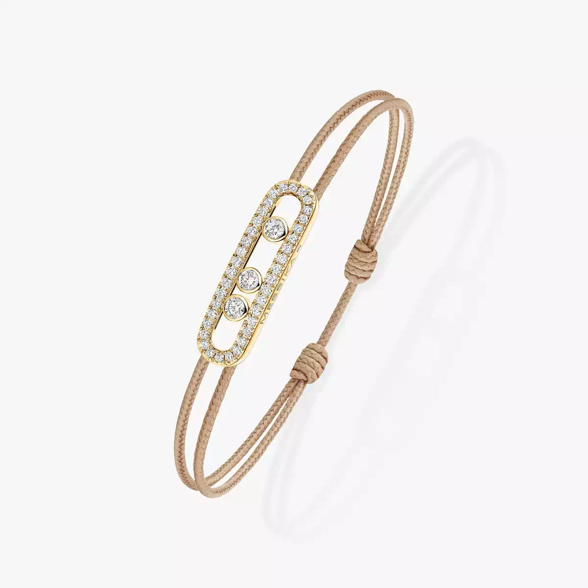 [Polaidi Jewelry]Messika Care(s) pink cord pav¨¦ bracelet