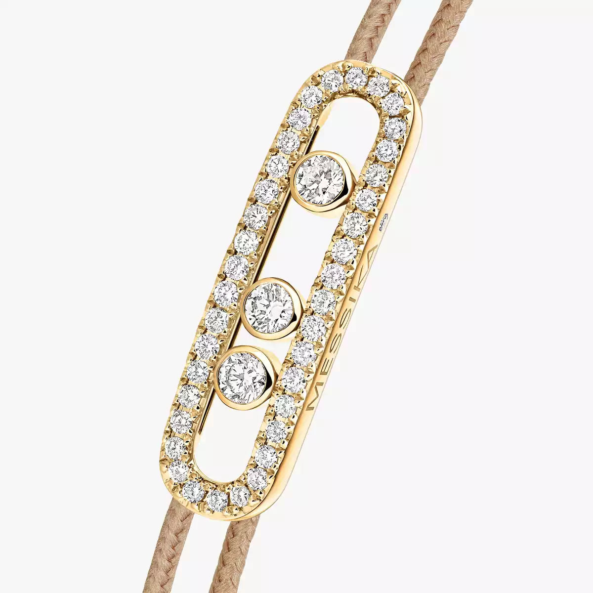 [Polaidi Jewelry]Messika Care(s) pink cord pav¨¦ bracelet