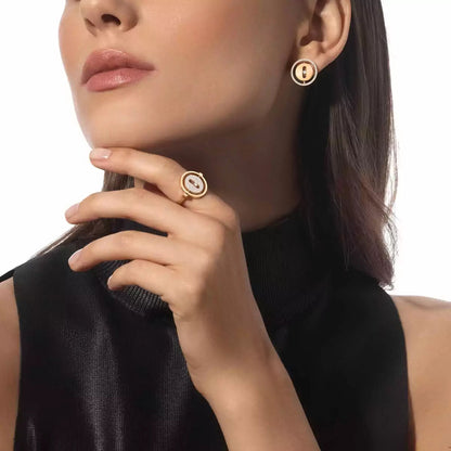 [Polaidi Jewelry]Lucky Move Diamond Earrings