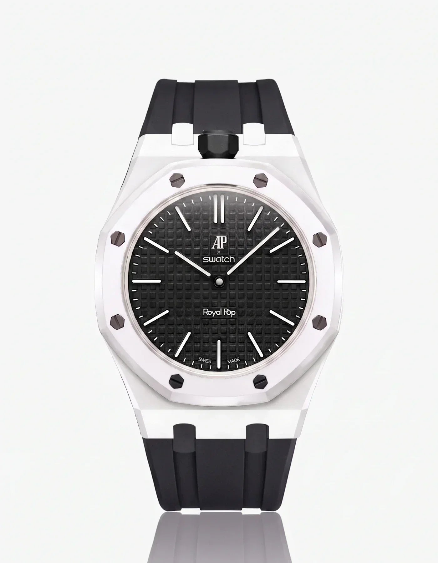 Silicone Strap & Case Royal Pop Ocho Negro(Customize  Colors)