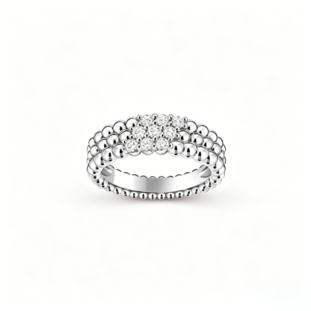 [Polaidi Jewelry] THREE-ROW DIAMOND RING