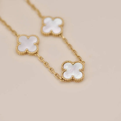 [Polaidi Jewelry]CLOVER WHITE PEARL MOP 5 MOTIF BRACELET COLLECTION