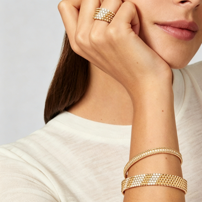 [Polaidi Jewelry]  FIVE-ROW DIAMOND BRACELET