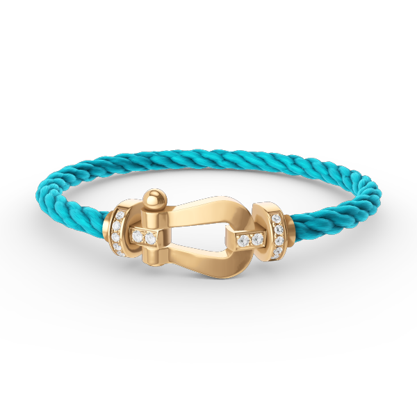 [Polaidi Jewelry]FORCE LARGE HORSESHOE HALF DIAMOND BRACELET GOLD