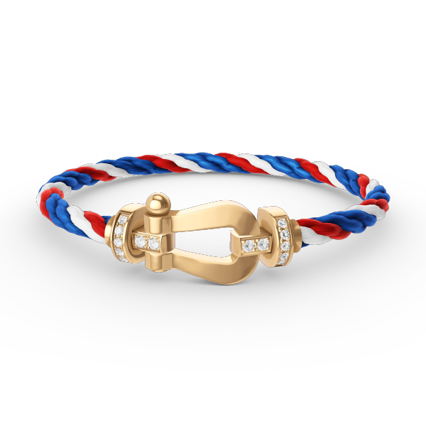 [Polaidi Jewelry]FORCE LARGE HORSESHOE HALF DIAMOND BRACELET GOLD