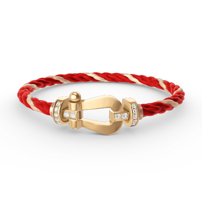 [：Polaidi Jewelry]FORCE LARGE HORSESHOE HALF DIAMOND BRACELET GOLD