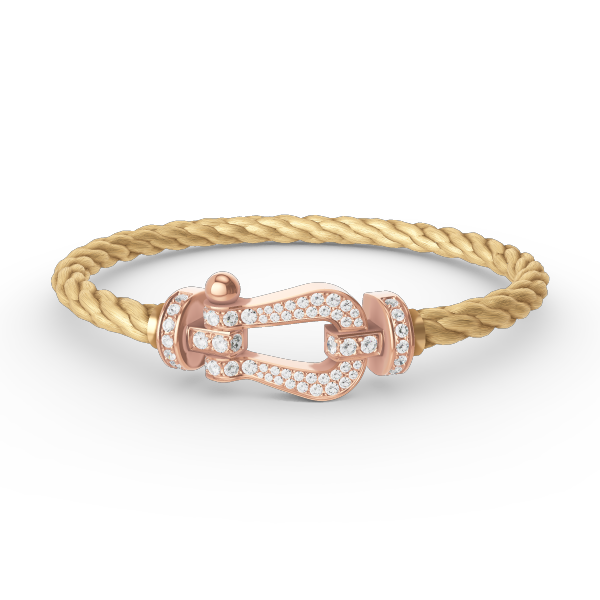 [：Polaidi Jewelry]FORCE LARGE HORSESHOE FULL DIAMOND BRACELET ROSE GOLD