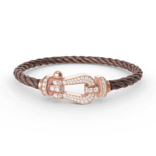 [：Polaidi Jewelry]FORCE LARGE HORSESHOE FULL DIAMOND BRACELET ROSE GOLD