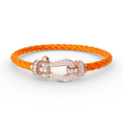 [：Polaidi Jewelry]FORCE LARGE HORSESHOE FULL DIAMOND BRACELET ROSE GOLD
