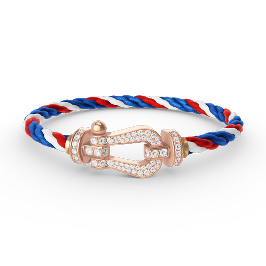 [Polaidi Jewelry]FORCE LARGE HORSESHOE FULL DIAMOND BRACELET ROSE GOLD