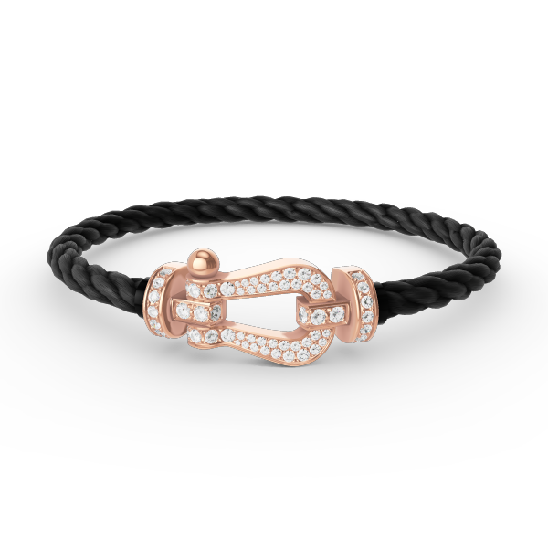 [Polaidi Jewelry]FORCE LARGE HORSESHOE FULL DIAMOND BRACELET ROSE GOLD