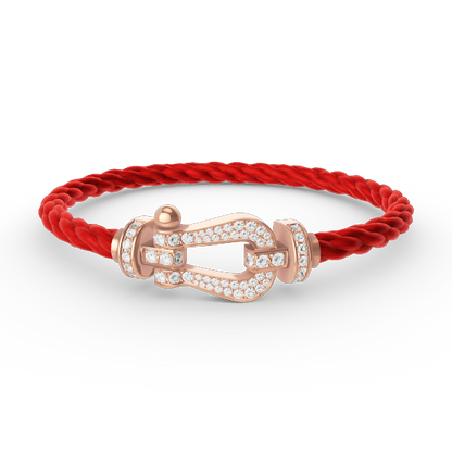 [Polaidi Jewelry]FORCE LARGE HORSESHOE FULL DIAMOND BRACELET ROSE GOLD