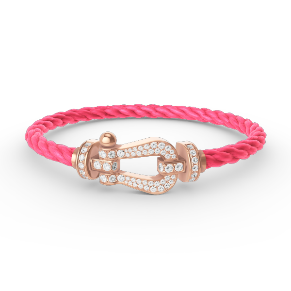 [Polaidi Jewelry]FORCE LARGE HORSESHOE FULL DIAMOND BRACELET ROSE GOLD