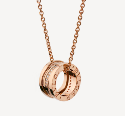 [Polaidi Jewelry]ZERO 1 PINK GOLD DIAMOND NECKLACE