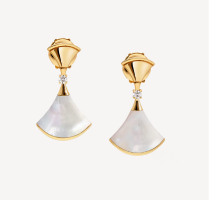 [Polaidi Jewelry]DREAM MOP 1 DIAMOND EARRINGS