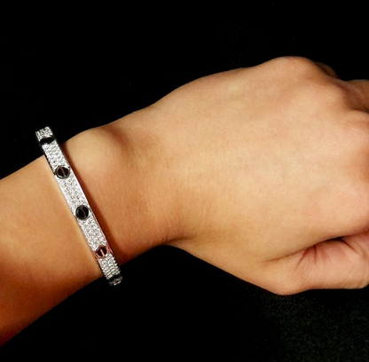 [：Polaidi Jewelry]LOVEブレスレット 6.1MM ダイヤモンドパヴェ セラミック