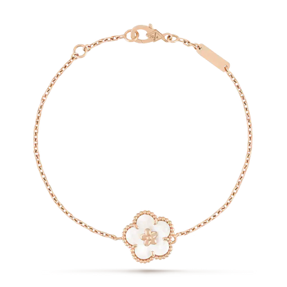 [：Polaidi Jewelry]LUCKY WHITE MOP PLUM BLOSSOM  BRACELET